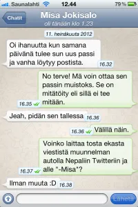 Passi löyty, iphone